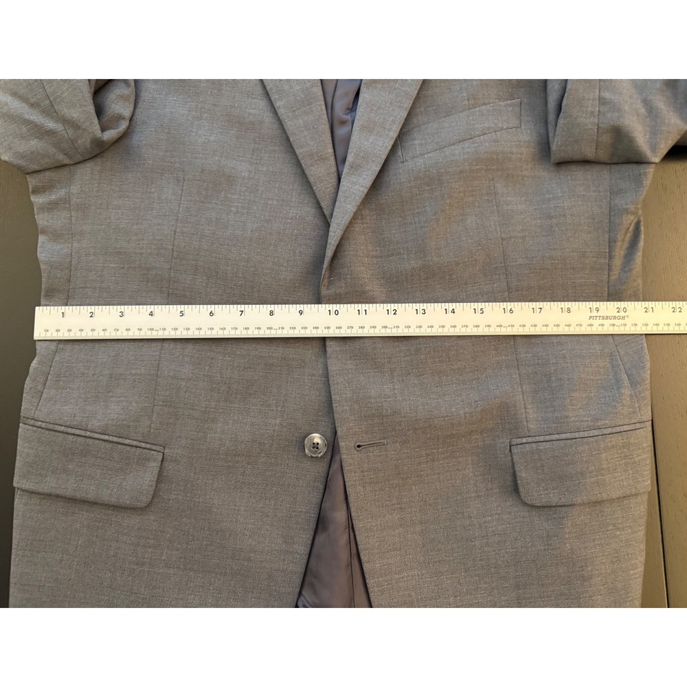 Joseph Abboud Blazer Mens 42S Gray Wool Two-Button Sport Coat Jacket - Picture 12 of 16